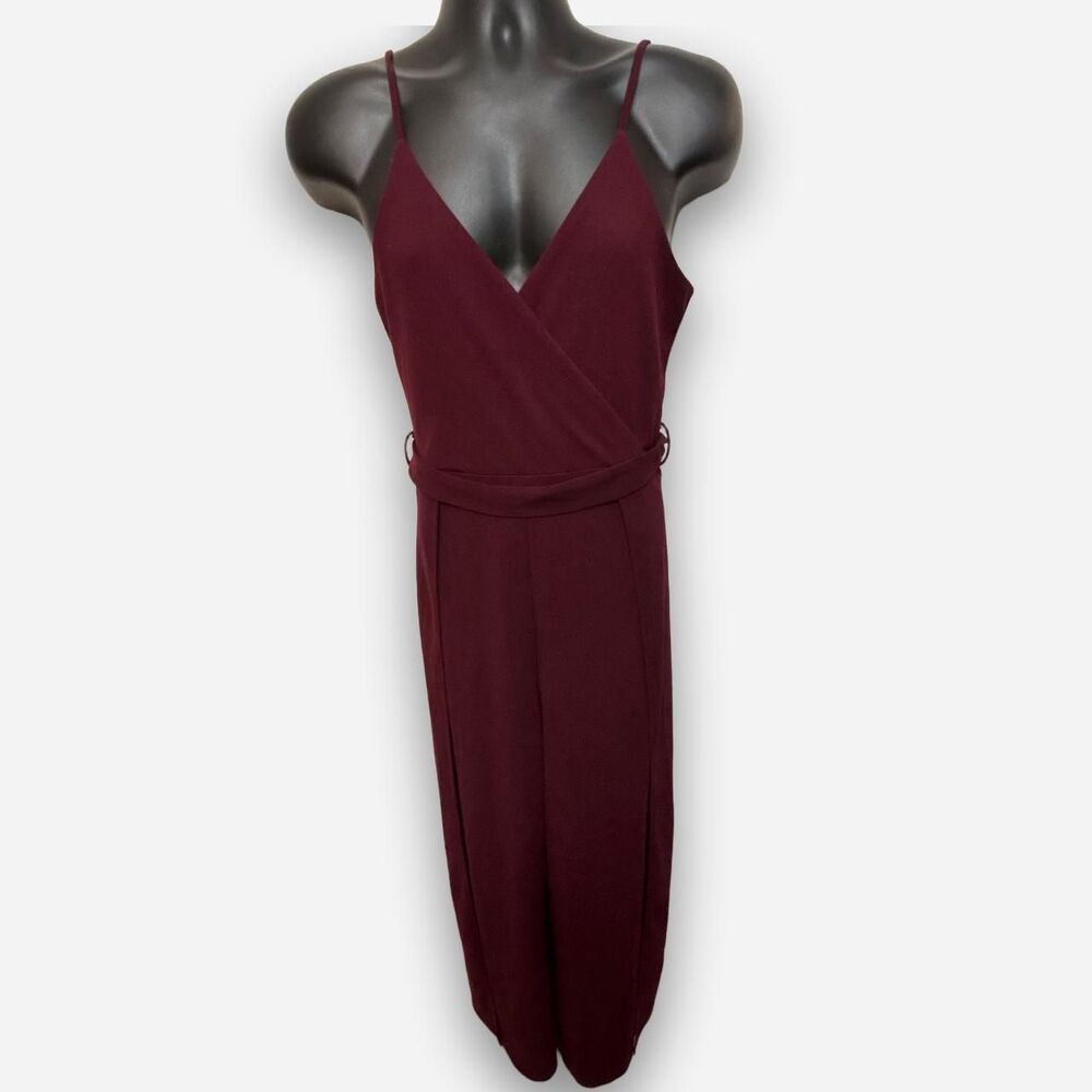 Ax-paris Women's Burgundy and Red Jumpsuit